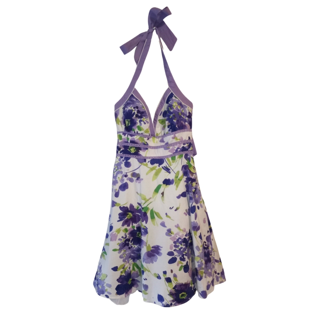 Floral Mini Halter Dress